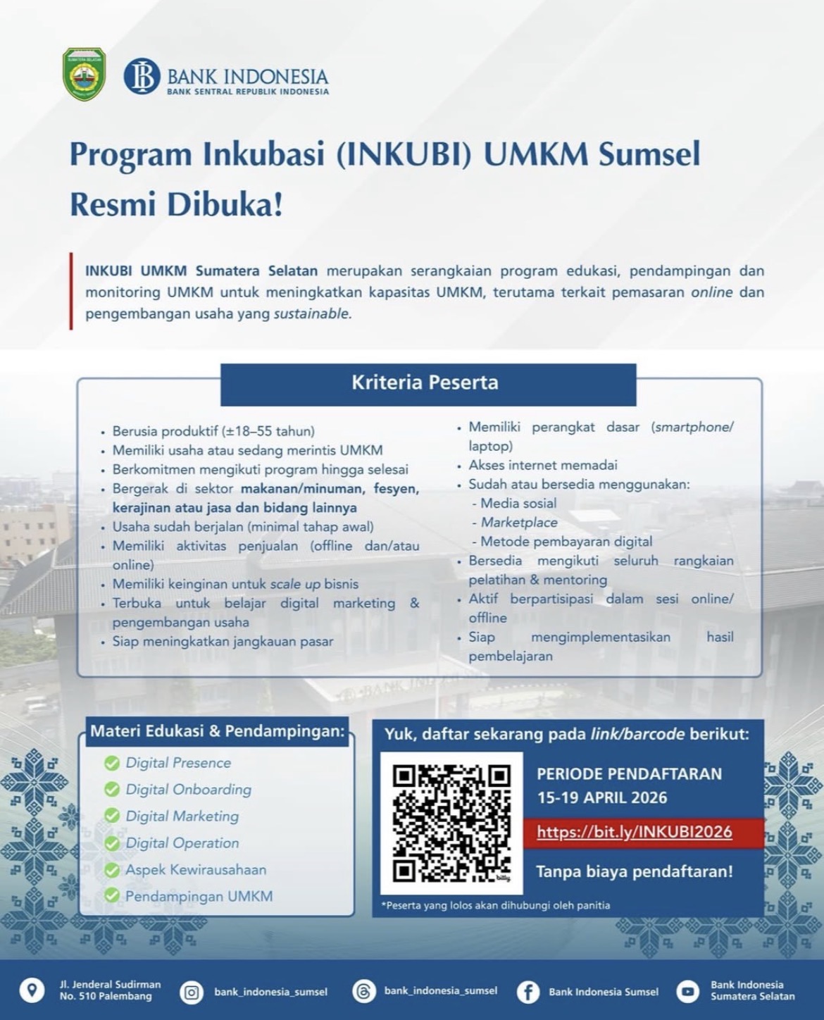INKUBI UMKM Sumsel 2026