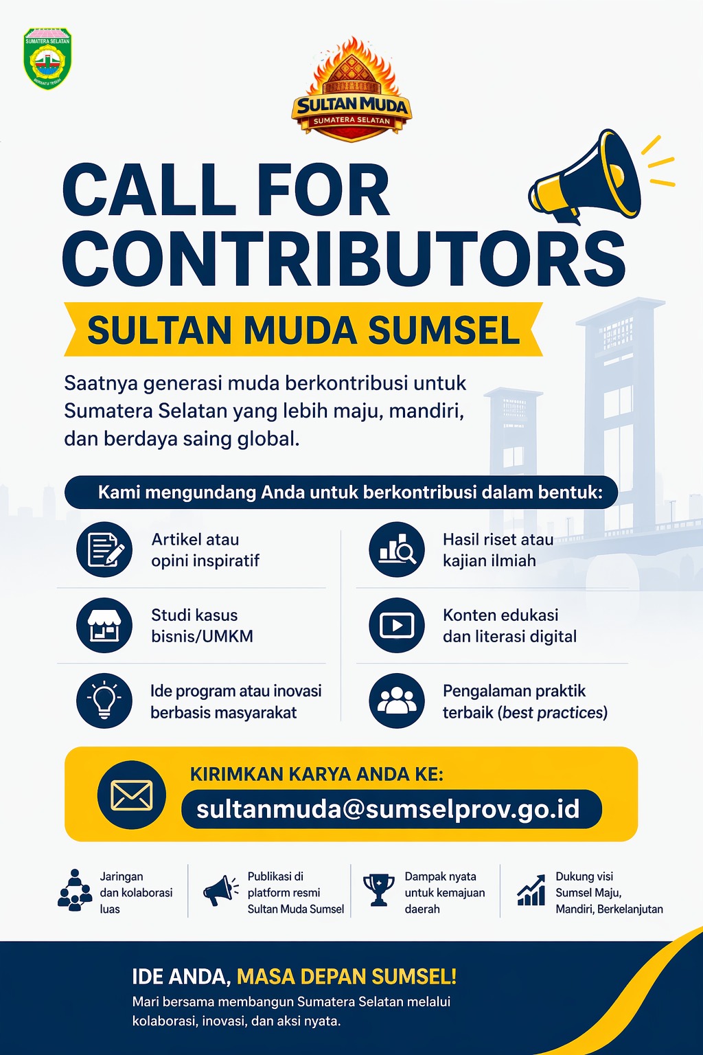 Call For Contributors: SULTAN MUDA SUMSEL